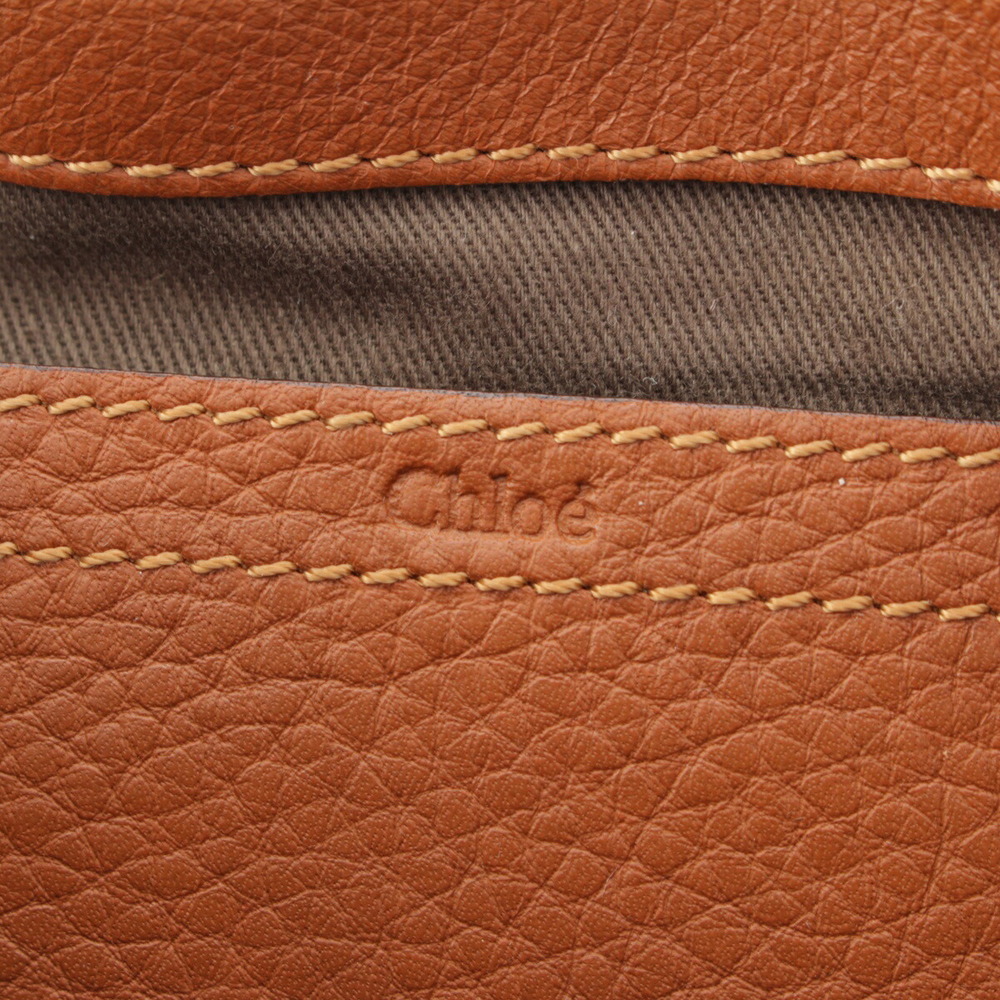 Chloe Grained Saddle Small Bag Brown Marcie - Picture 8 of 10